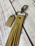 Leather Fringe keyfob purse charm