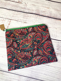 Vintage fabric zipper pouch