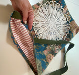 Blue Floral Tote Bag