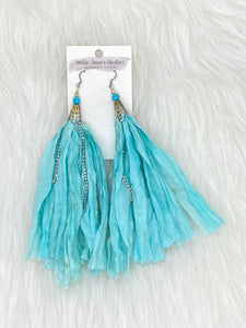 Sari Silk Tassel Earrings