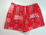 Vintage cotton fabric shorts