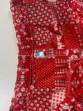 Red Bandana Vintage Cotton Shorts