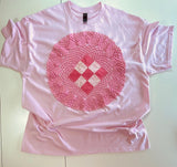 XL Light Pink Vintage Quilt Block tee