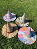 Witch hat handmade floral adult costume