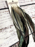 Leather and feather Fringe Earrings Upcycled