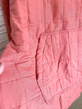 Upcycled quilt hoodie coral