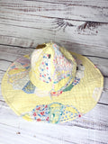 Sun hat handmade floral adult Upcycled quilt bucket hat