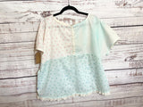 Handmade vintage fabric oversized layering box top blouse free size small to xl