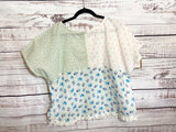 Handmade vintage fabric oversized layering box top blouse free size small to xl