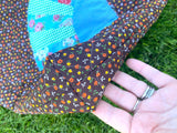 Vintage Quilted fabric quilt block Tote bag handbag market overnight boho bag