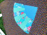 Vintage Quilted fabric quilt block Tote bag handbag market overnight boho bag