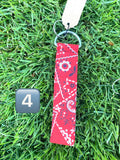 Vintage Fabric Key chain fob