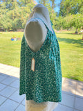Handmade Ivy Tie Top Adjustable Tank with vintage napkin and doily