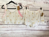 Cropped tank top made from vintage sheet