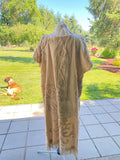 Tan Beige Chenille bedspread duster kimono