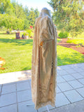 Tan Beige Chenille bedspread duster kimono