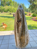Tan Beige Chenille bedspread duster kimono