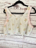 Cropped tank top made from vintage sheet