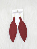 Large Leather Fringe Feather Red