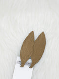 Large Leather Fringe Feather Light Aqua